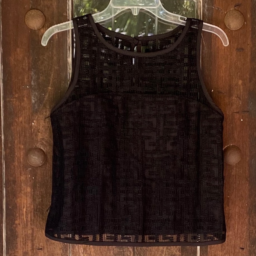 Milly | Sleeveless Lace Tank Blouse Made in USA of Italian fabric